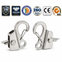 Pince à câble marine en acier inoxydable 316, attache rapide pour ancre, crochet universel 3/8-5/8 pouces, accessoires de quincaillerie pour yacht et bateau