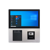 Kiosque PC tout-en-un sans ventilateur J6412 I3 I5 I7, écran tactile, ordinateur 15,6 pouces, système POS NFC