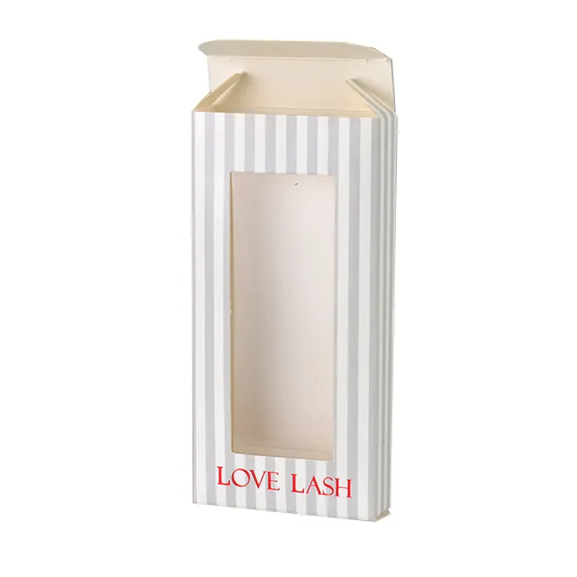 Caixa de papel para embalagem de cosméticos de alta qualidade com janela transparente em PVC