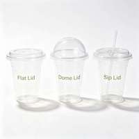 Gobelets en plastique jetables transparents pour boissons froides et jus de fruits, écologiques et biodégradables, fabriqués directement en usine