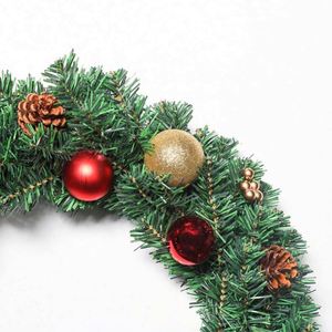 Nouvelle conception, vente chaude, couronne artificielle de luxe en PVC vert de 60 cm, décoration de maison pour les fêtes - Product Image 4