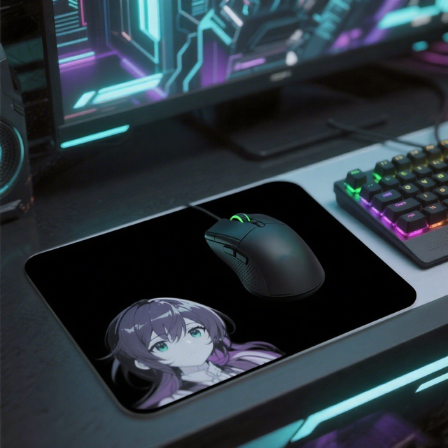 Wholesale Custom Mousepad Glass UV Printed Anime Mouse Pad for Gaming Mouse Keyboard