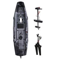 Kayak modulaire 10 pieds, facile à transporter, avec propulsion à pédales ou électrique, en LLDPE, monoplace, kayak de pêche modulaire à pédales, type sit-on-top