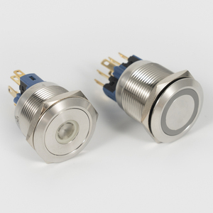 Bouton poussoir d'arrêt d'urgence à verrouillage métallique 12mm 16mm 19mm 22mm 25mm IP65 pour panneau de station de pompage - Product Image 2