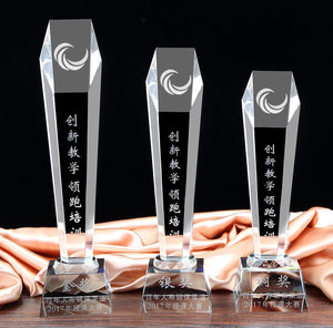 Trophée en Verre Cristal HBL Personnalisé Haut de Gamme Gravé pour Récompenses Annuelles et Cadeaux Souvenirs - Product Image 1