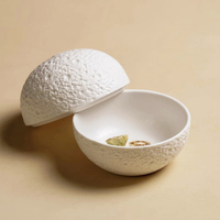 Bol de cuisine moléculaire en pierre de 4 pouces, boîte à bijoux, bol créatif en porcelaine, bol lunaire pour hôtel 5 étoiles
