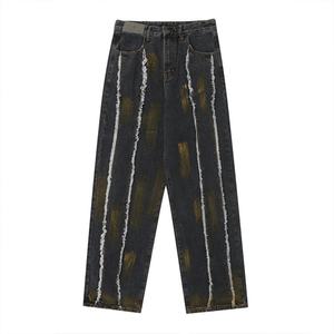 Haute qualité personnalisé Rock <span class=keywords><strong>Revival</strong></span> Jeans mode Vintage lavage à l'acide Jeans 100% coton Baggy Homme Bootcut Jeans pour hommes - Product Image 2