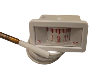 0-120 ° Termometro a capsula capillare con sonda in rame, indicatore di temperatura meccanico per tubazioni HVAC - Product Image 4