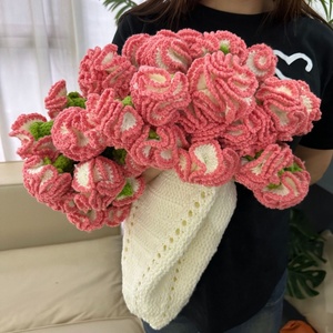 Ramos de Claveles Listos para Usar, Flores de Jardín, Pequeñas Margaritas, Lirios del Valle Tejidos a Mano, Regalo Festivo, Manta de Rosas - Product Image 2