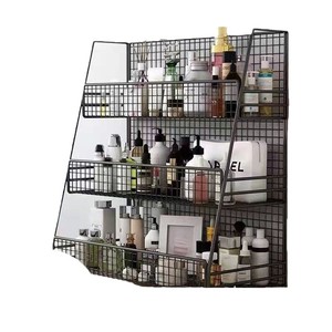 Boîte <span class=keywords><strong>de</strong></span> rangement pour cosmétiques <span class=keywords><strong>de</strong></span> célébrités d'<span class=keywords><strong>Internet</strong></span>, à trois niveaux, autoportante, sans installation, pour coiffeuse, soins <span class=keywords><strong>de</strong></span> la peau, toilettes, bureau - Product Image 5