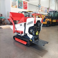Chinesischer Hersteller Mini-Raupendumper 500kg 1000kg Vorderteil Elektrischer Raupen-Minidumper