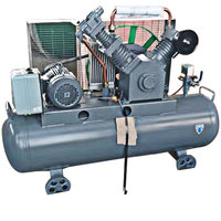 Compresseur d'air à piston portable YiBang 7,5 kW 10 CV 1000 L/min 8 bars AC 380 V 50 Hz avec entraînement par courroie, réservoir de 230 L, pompe à air industrielle