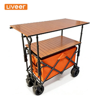 Chariot de transport pliable personnalisé avec logo, réglable en hauteur, pour événements extérieurs et salons professionnels