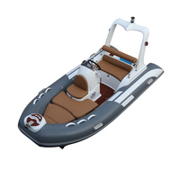 Bateau de pêche de luxe en fibre de verre RIB 390CL avec tube gonflable Hypalon, couleur au choix, embarcation semi-rigide