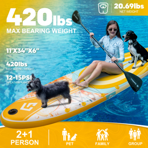 Nouvelle Planche de Stand Up Paddle Gonflable 2025 – Vente en Gros Usine – Personnalisée 11'x34''x6'' – Technologie Drop Stitch pour Sports Nautiques et <span class=keywords><strong>Surf</strong></span> - Product Image 4