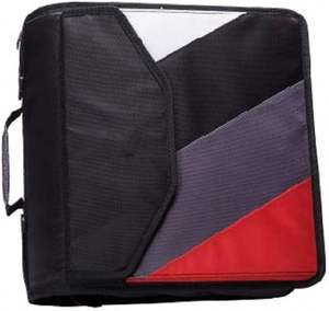 Free Sample BSCI <b>3</b>" D-<b>ring</b> Zipper <b>Binder</b> with 700+ Sheets Capacity, Zip up <b>Binder</b> with Handle for School, Zip <b>Binder</b> Bag - Product Image 1