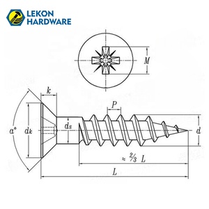 All Kinds Wood Chipboard 4x40 Torx <strong>Screws</strong> M3.5 M4 M5 Metric Thread Phillips Hole Csk Head Tornillo <strong>Galvanized</strong> Self Tapping <strong>Screw</strong> - Product Image 2