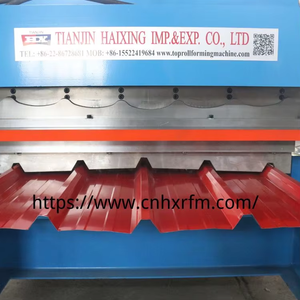 מהירות גבוהה אוטומטית מזוגג טרפזי צבעוני גג כפול גליל להרכיב מכונה עשוי בסין - Product Image 4