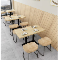 Combinaison table et chaises de salle à manger commerciales modernes en fer, non pliables, marque Suidu, origine Guangdong, mobilier commercial pour restaurants