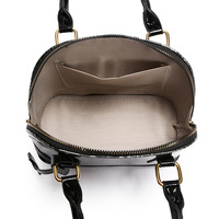 Sac à main en cuir verni brillant pour femme, motif peau de serpent coloré, fermeture éclair, doublure en polyester, texture haut de gamme