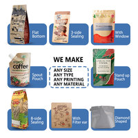 Sachets Doypack personnalisés en BOPP mat recyclé avec fermeture éclair, résistants à l'humidité, pour emballage alimentaire, bonbons et cacahuètes