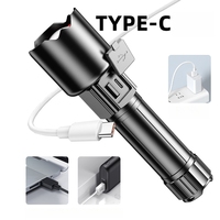 Lampes de poche rechargeables Wason, haute luminosité, super lumineuses, 4 modes, zoom, avec indicateur de batterie LED