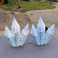 Modèle de cristal de glace gonflable, sculpture de glace LED, iceberg, accessoire pour événements d'hiver, Noël, fête, décoration de scène