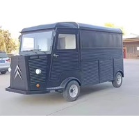 Camionnette alimentaire rétro électrique, chariot de vente ambulante pour café, glaces, hot-dogs, camion de vente ambulante vintage