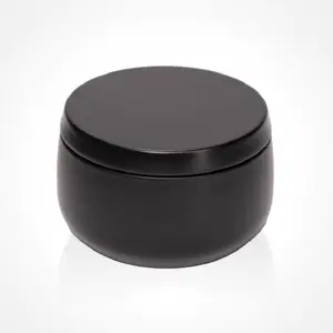 4oz 8oz edgeless Empty Luxury Round Scented Metal Candle Holders Jars Case Tin Box Cake Tin Can