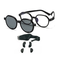 Lunettes de soleil polarisées à clip magnétique TR90 pliables avec charnière courbée, pour visages en forme de losange, unisexe, 18251
