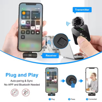 PULUZ Double Type-C Sans Fil Lavalier Studio Microphone Récepteur pour Type-C Téléphone Mobile Pratique avec Double Haut-parleurs