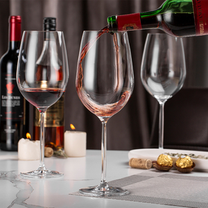 Copas de Vino de Cristal Transparente Hechas a Mano, Libres de Plomo, de Lujo, 550 ml, con Base Ancha para Uso Doméstico, Venta al Por Mayor - Product Image 5