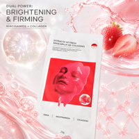 Masque en tissu au collagène de fraise OEM ODM, multi-saveurs (Fraise / Océan / Cerise), hydratant et raffermissant pour le soin du visage