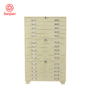 Aço design moderno totalmente montado móveis de escritório plano de metal plano 5 gavetas 3 camadas desenho mapa lixeira de armazenamento de aço - Product Image 5