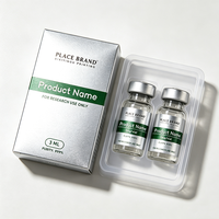 Autocollants personnalisés en PVC argenté mat brossé, résistants à la chaleur, forte adhérence, étiquettes pour flacons de peptides, adaptés aux contenances de 3 ml/5 ml/10 ml, personnalisables