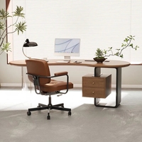 Bureau d'étude ergonomique rectangulaire en bois massif, bureau d'ordinateur moderne minimaliste de luxe léger, poste de travail avancé pour le bureau à domicile