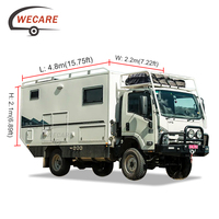 WECARE Camping-car de luxe à coque rigide pour pick-up Isuzu Fuso 4x4 tout-terrain, camping-car, caravane, boîte de transport