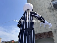 Modèle de ballon géant Crâne Jack Skellington en tissu Oxford 210D résistant au soleil pour événements publicitaires d'Halloween en extérieur
