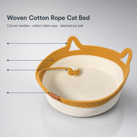 Lit pour chat lavable en gros, en fausse fourrure moelleuse, apaisant, en forme de donut, doux et en peluche, pour intérieur, avec base antidérapante