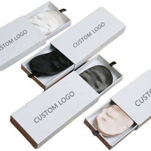 Masques 22 Momme 100% naturels, confortables, pour dormir en voyage, masque pour les yeux en soie avec boîte personnalisée - Product Image 1