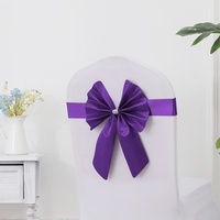 Bandes de chaise en spandex en gros pour décoration de mariage et de banquet