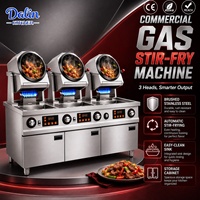 Machine de cuisson automatique de riz frit à 3 foyers, équipement commercial pour restaurant, cuiseur à riz avec armoire, vente directe usine