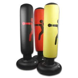 Kualitas Tinggi Grosir Kustom Berat Tiup Berdiri Bebas Air Air Tinju Bola Punching Bag dengan Kotak untuk Anak-anak Anak-anak Dewasa