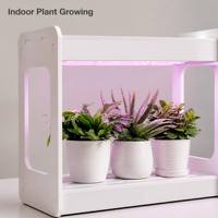 Système d'éclairage LED pour plantes d'intérieur 24V 500mA avec support en acier inoxydable ABS pour maison, bureau et jardin