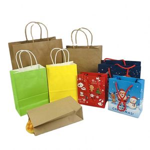 Sacs d'emballage à emporter de haute qualité, écologiques, imperméables, avec impression de logo, biodégradables, sacs en papier kraft pour fruits et aliments - Product Image 2