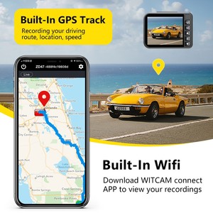 ドライビングレコーダーhdフロント & リアデュアルレコーディング4Kダッシュカム撮影wifiナイトビジョンデュアルレンズ反転画像カーナビゲーター - Product Image 5