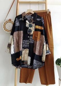 <span class=keywords><strong>All</strong></span>'<span class=keywords><strong>ingrosso</strong></span> Set da <span class=keywords><strong>donna</strong></span> di moda del sud-est asiatico ampio e Casual pantaloni camicia a righe Set <span class=keywords><strong>abbigliamento</strong></span> da <span class=keywords><strong>donna</strong></span> - Product Image 4