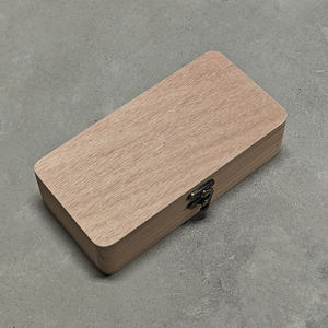 Scatola di immagazzinaggio di legno arrotondato solido su ordinazione dell'angolo con il coperchio, <span class=keywords><strong>contenitore</strong></span> di legno dell'organizzatore per l'organizzazione domestica, gioielli, artigianato - Product Image 2
