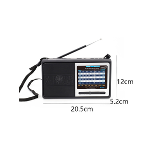 Factory Retro Portable FM AM SW 1-6 Band Radio X Bass <b>Speaker</b> BT MP3 Player Dual Power Rechargeable Dry Cell Powered with Strap - Product Image 6