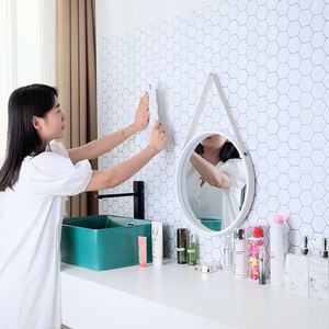 สติ๊กเกอร์ติดผนังพลาสติก PU แบบหยดน้ำ ขนาด 23.6x23.6 มม. 25.4x25.4 มม. 30.5x30.5 มม. กันน้ำ ติดเองได้ สำหรับห้องน้ำ ห้องครัว - Product Image 4